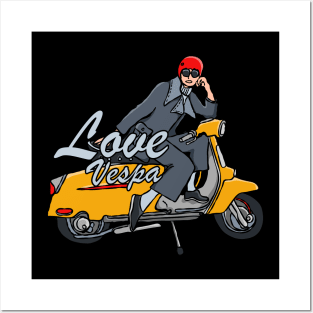 Love vespa Posters and Art